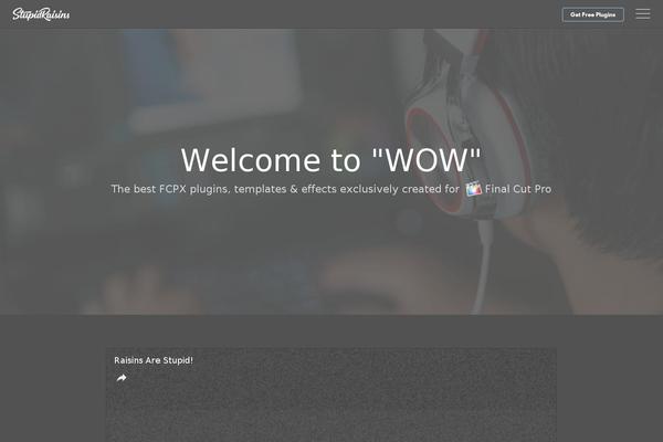 stupidraisins.com site used Mega-theme