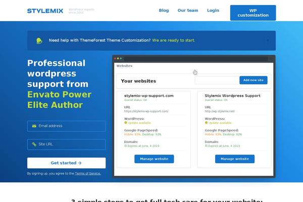 Site using The-hub-client plugin