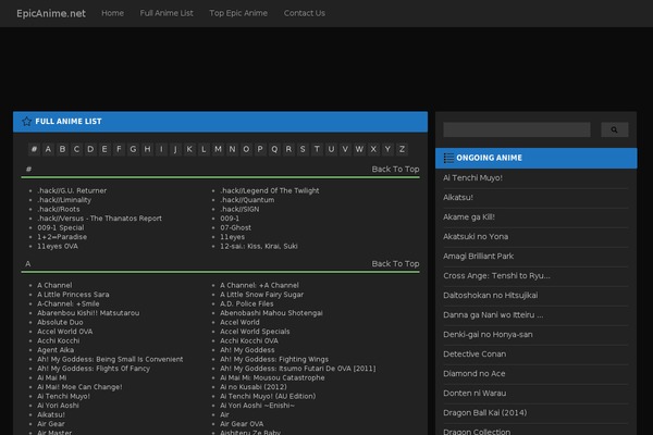 animeknown theme websites examples