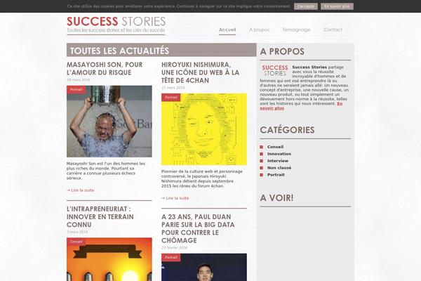 Success theme site design template sample