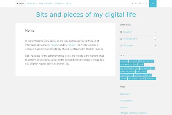 Nucleare theme site design template sample
