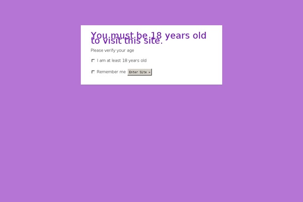 Site using Age-gate plugin
