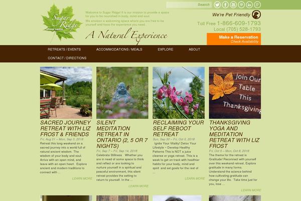Site using Retreat Booking Guru Connect plugin