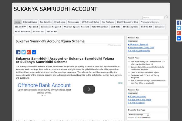 sukanyasamriddhiaccountyojana.in site used Sahifa Child
