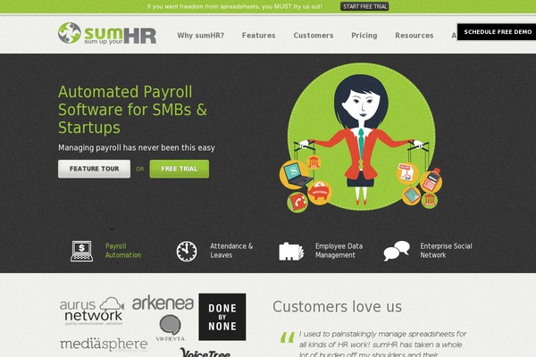 Caffeine website example screenshot