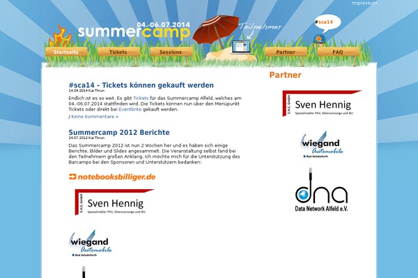 SummerCamp theme websites examples