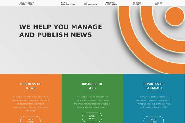 Summit theme site design template sample