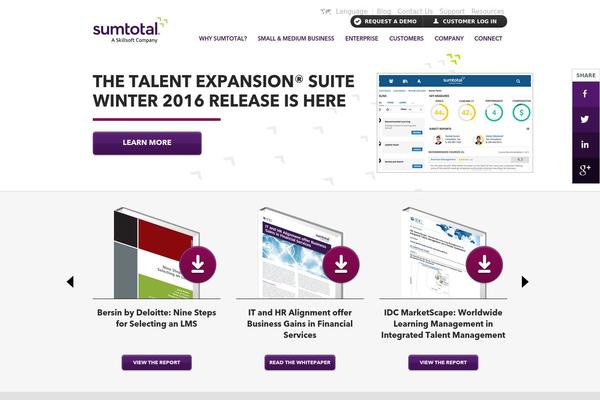 sumtotalsystems theme websites examples