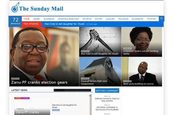 sundaymail.co.zw site used Sirius