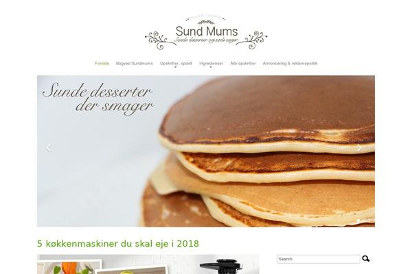 Food-blog theme site design template sample