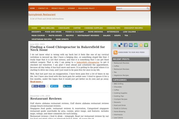 iRestaurant theme websites examples