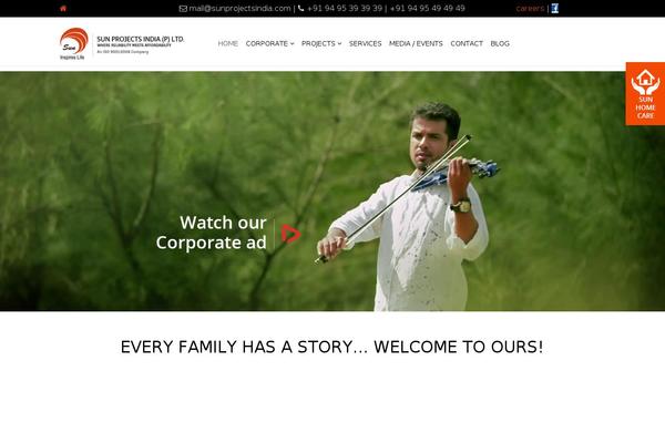 Sun theme site design template sample