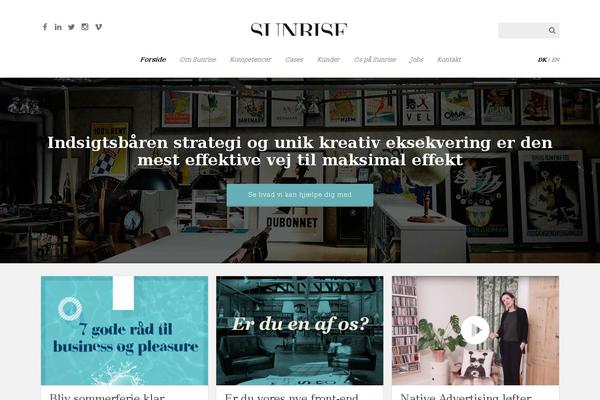 Sunrise theme site design template sample