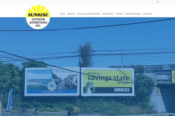Sunrise theme site design template sample