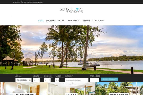 sunsetcove.com.au site used Social-tap