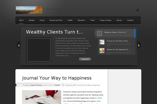 Supernova theme site design template sample