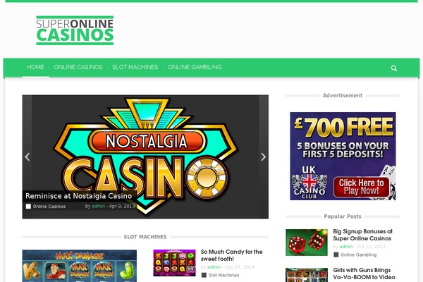 Magazin theme site design template sample