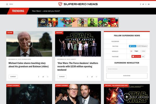 Newspaper Child theme site design template sample