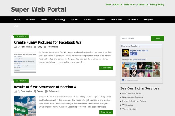 NewsPaper theme site design template sample