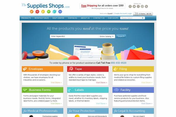 supplies_shops theme websites examples