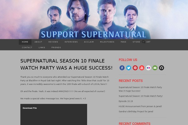 supportsupernatural.com site used Newspulse-magazine