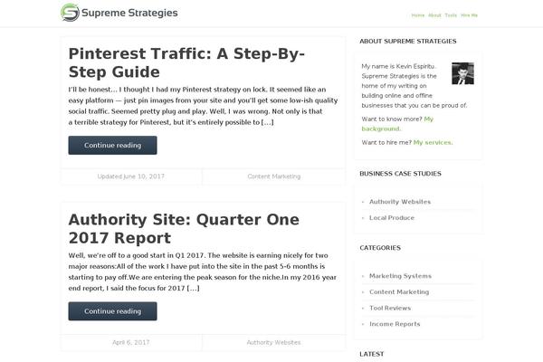 Generatepress_child theme site design template sample