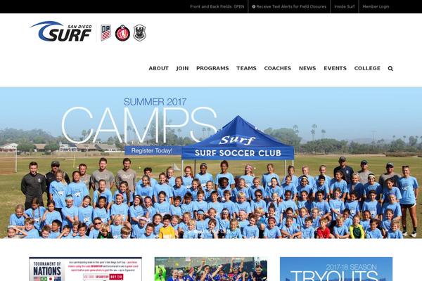 surfsoccer theme websites examples