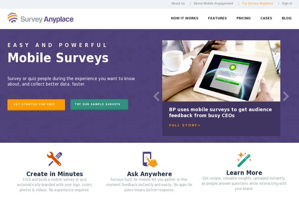 surveyanyplace.com site used Svp