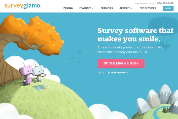 surveygizmo theme websites examples