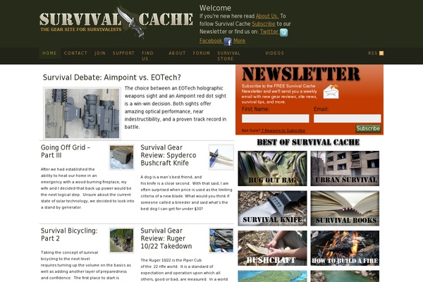 survivalcache.com site used Carbonate