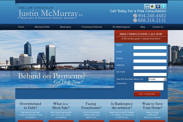 bankruptcy theme websites examples