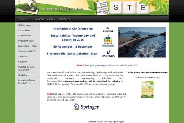 sustainability-conf.org site used Elemento-conference