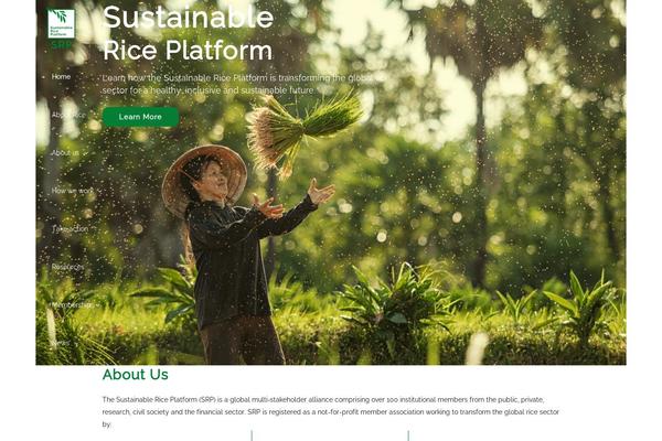 sustainablerice.org site used Srp