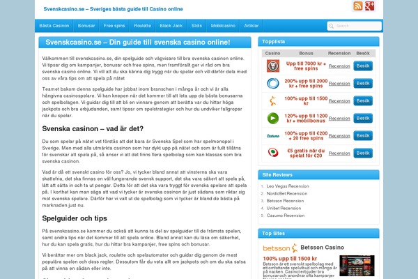 svenskcasino.se site used Svenskcasino
