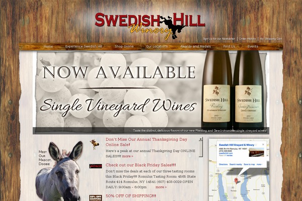 swedishhill.com site used Bodoni