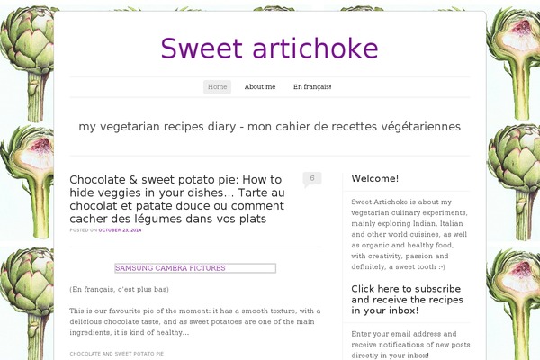 sweetartichoke.com site used Twenty Sixteen