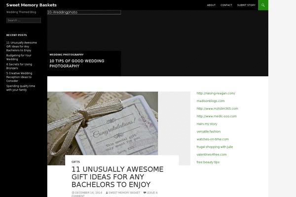 sweetmemorybaskets.com site used Twenty Fourteen
