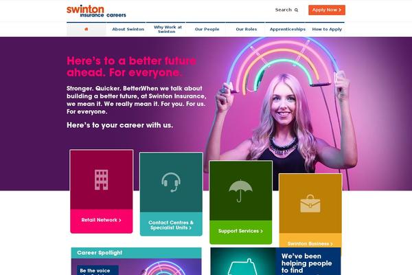 swintoncareers.com site used Swinton-ins