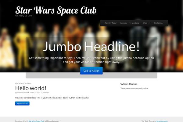 Tonic theme site design template sample