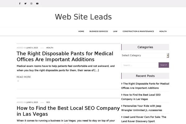 Bizberg theme site design template sample