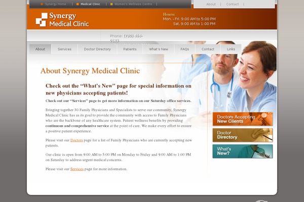 Synergy theme site design template sample