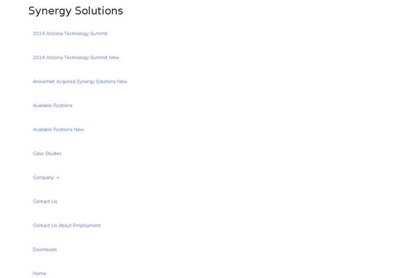 synergysolutionsinc.com site used Synergy-theme
