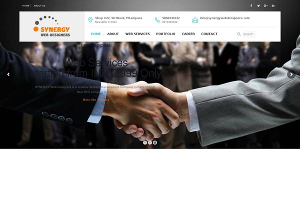 Synergy theme site design template sample
