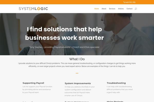 Divi Child theme site design template sample