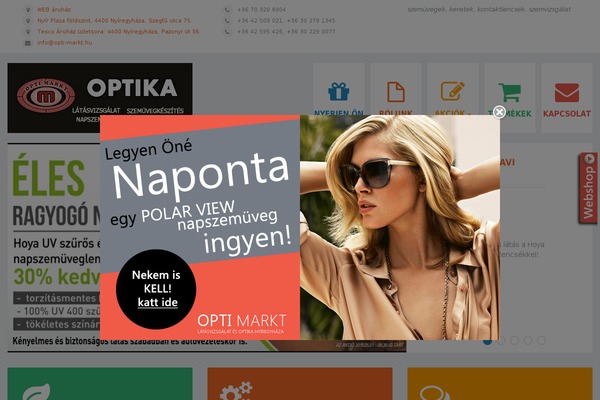 szemuveg-napszemuveg-kontaktlencse.hu site used Optimarkt