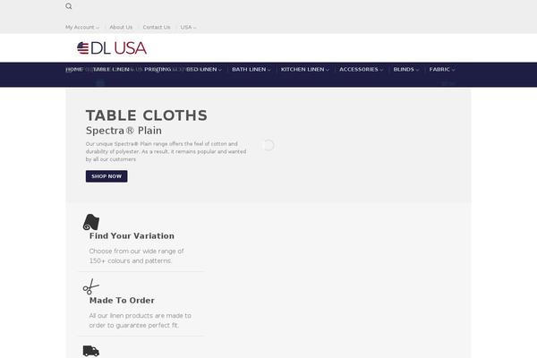 tablecloths.us site used Storefront Child
