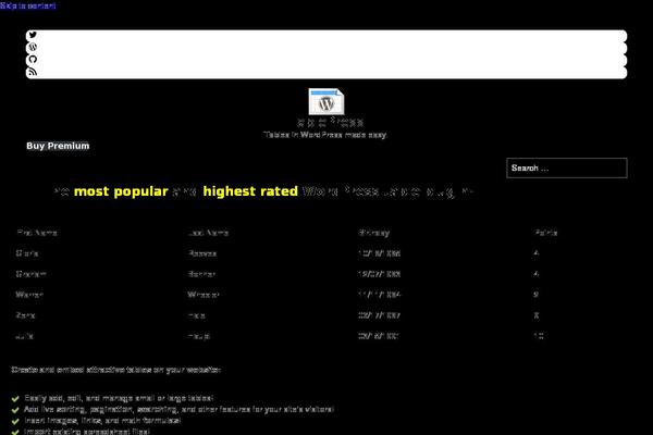 tablepress.org site used Ona-environmental