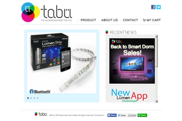 tabu theme websites examples