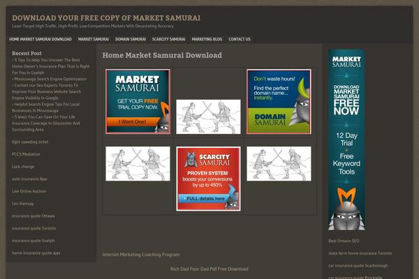 Vantage theme site design template sample
