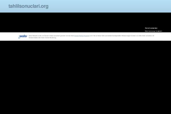 tahlilsonuclari.org site used Tahlil